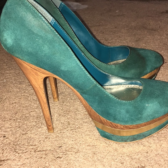 Christmas green platform heels - Picture 2 of 2